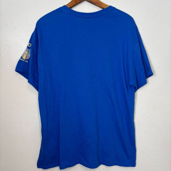 Joy Inside Out Disney Pixar Blue T-Shirt L Large Sleeve Detail Gildan Disneyland - Picture 7 of 7
